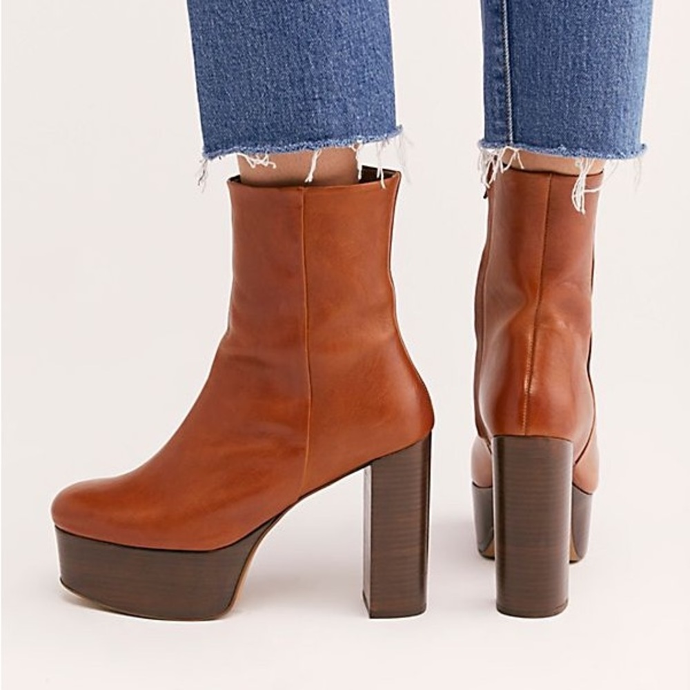 Friday Night Platform by Free People heel ankle boots